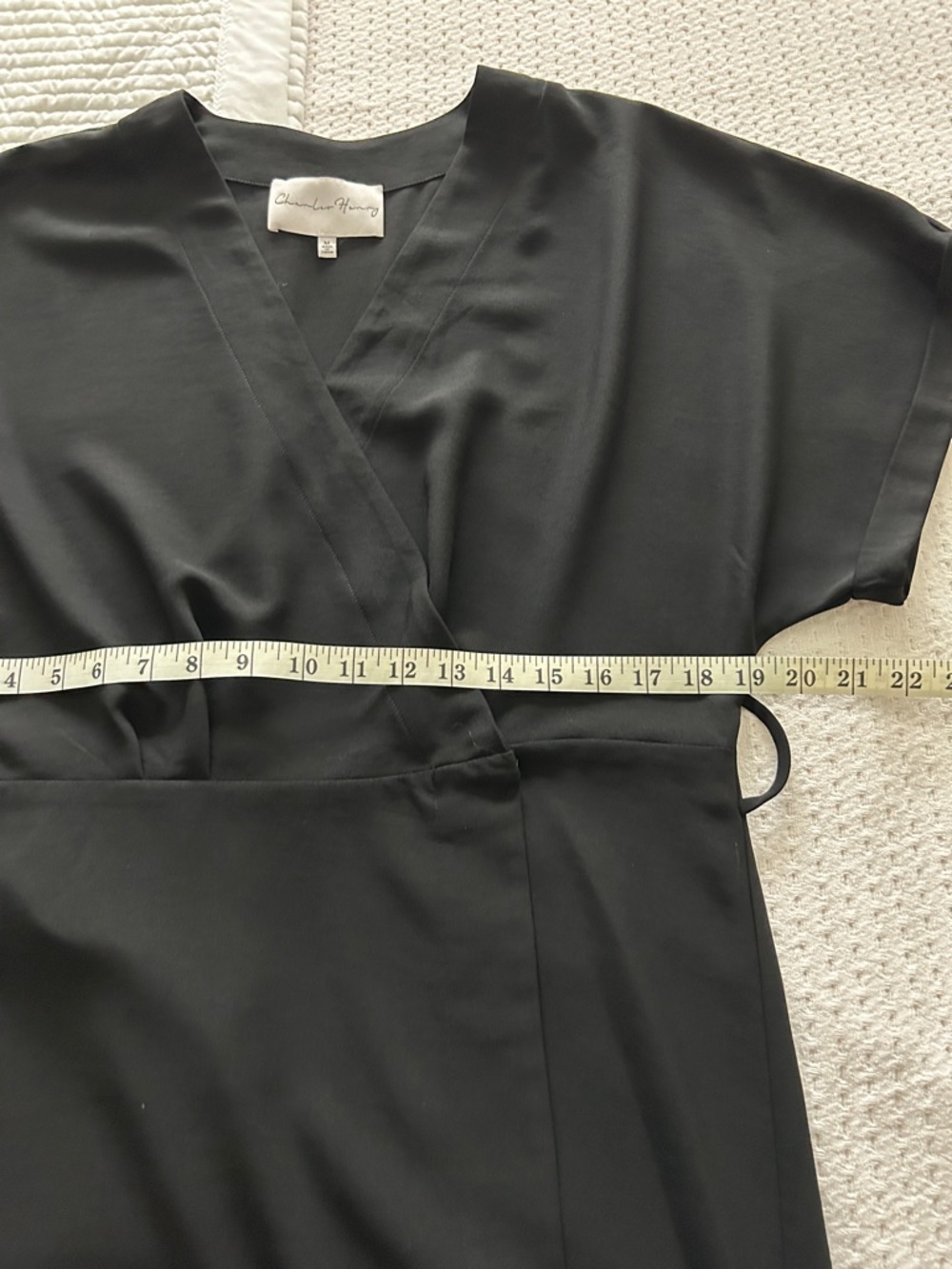 Black Wrap Mini Dress - Picture 11 of 12